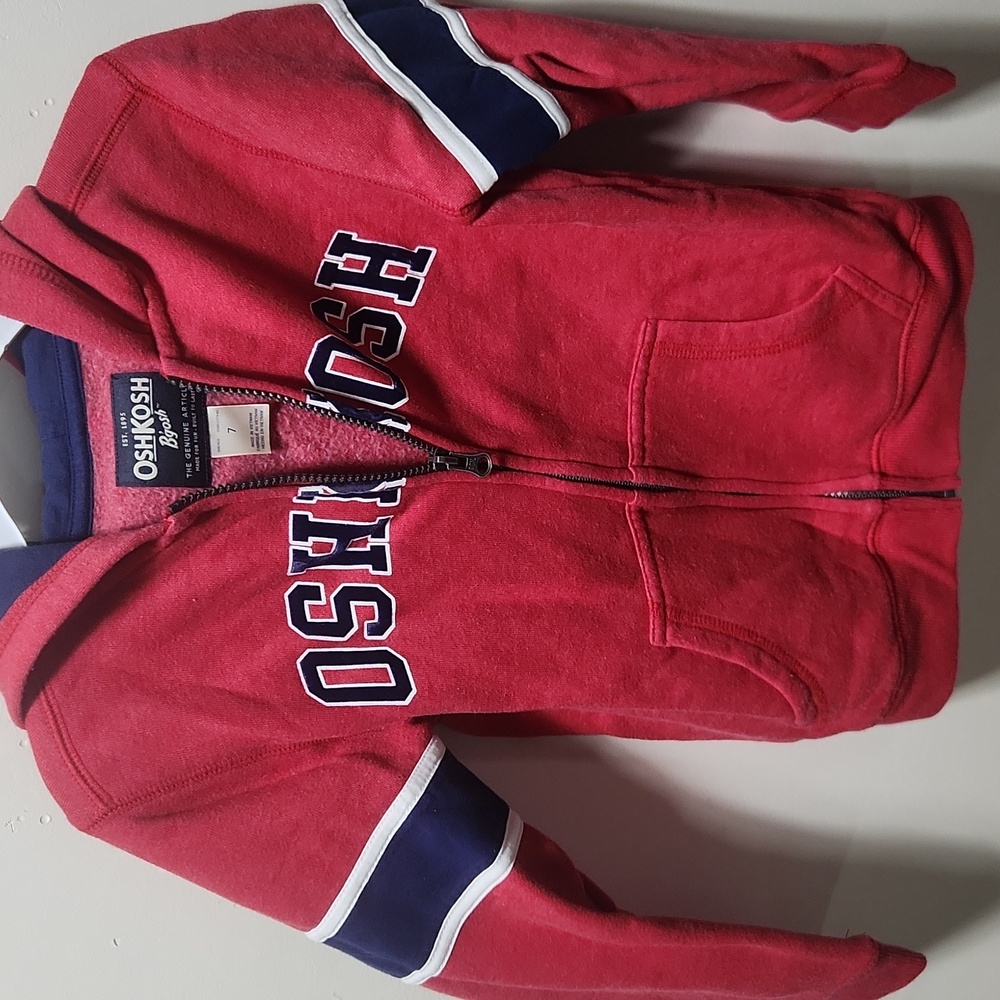 Oshkosh Zip-up  Hoodie sz 7